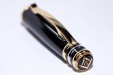 Caneta - Preta com Dourado - Aplique Resinado